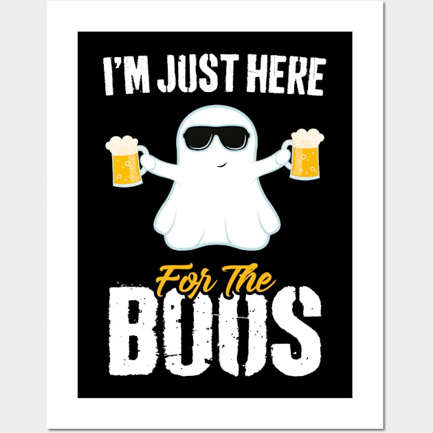 I'm Just Here For The Boos Adult Beer Funny Halloween Wall Art by trendingoriginals